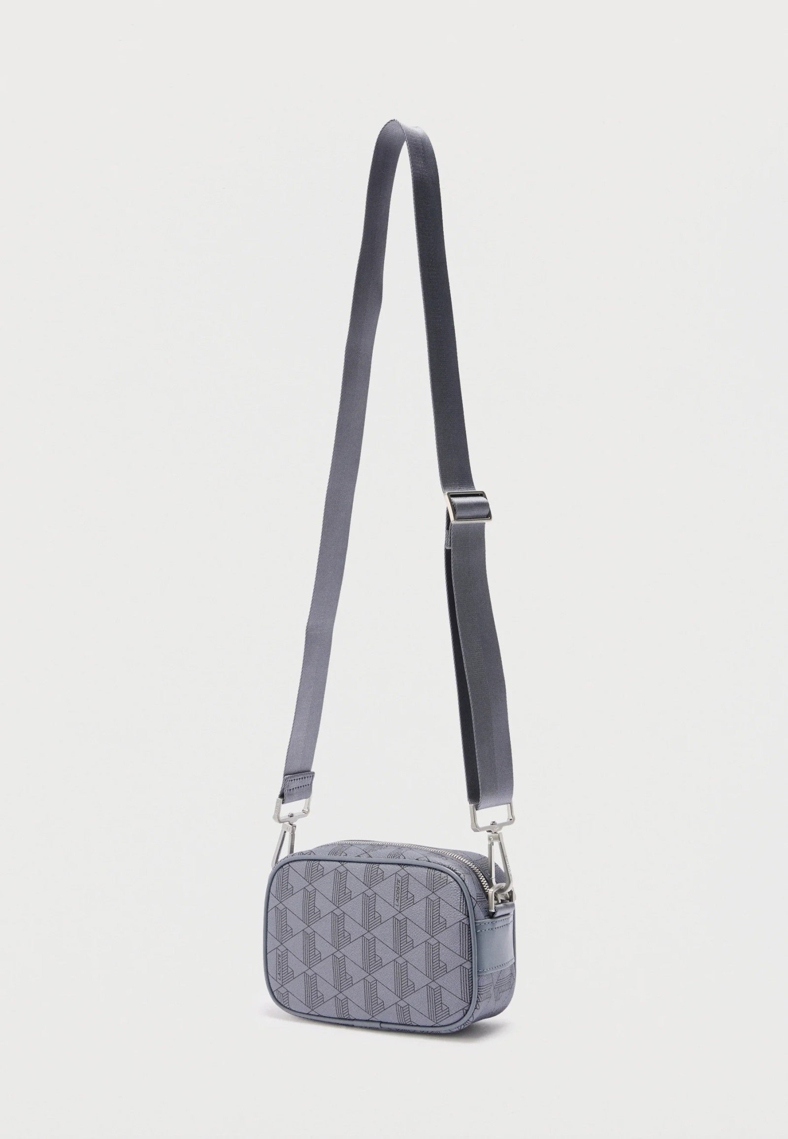 Lacoste Monogram Camera Bag — Iron Grey - lifestyle