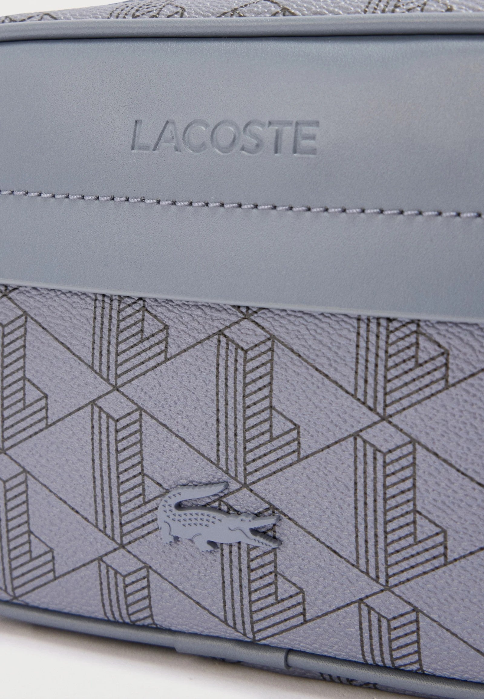 Lacoste Monogram Camera Bag — Iron Grey - detalle